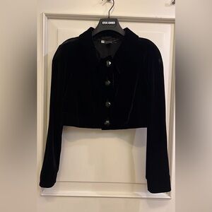 JS Collections Black Velvet Jacket
